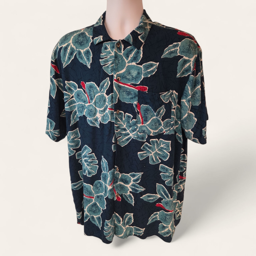 Men's Islander Short Sleeve Button Down Shirt Size XL - Picture 2 of 4